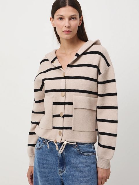 Medicine kardigan damski kolor beżowy - zdjęcie produktu nr 2