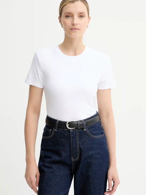 Calvin Klein t-shirt bawełniany damski kolor biały LV044C216G