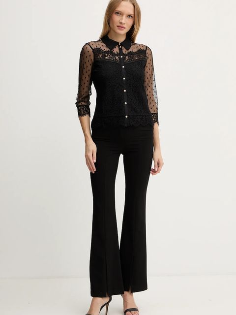 Morgan koszula damska kolor czarny regular z kołnierzykiem klasycznym TEREZA - zdjęcie produktu nr 2