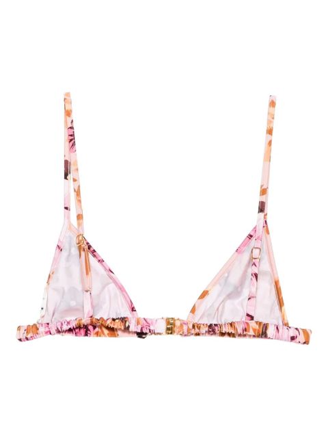 Chloé floral-print triangle bikini top - Pink - zdjęcie produktu nr 2