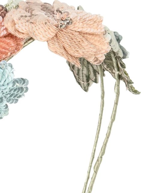 Jennifer Behr Milani floral-appliqué headband - Pink - zdjęcie produktu nr 2