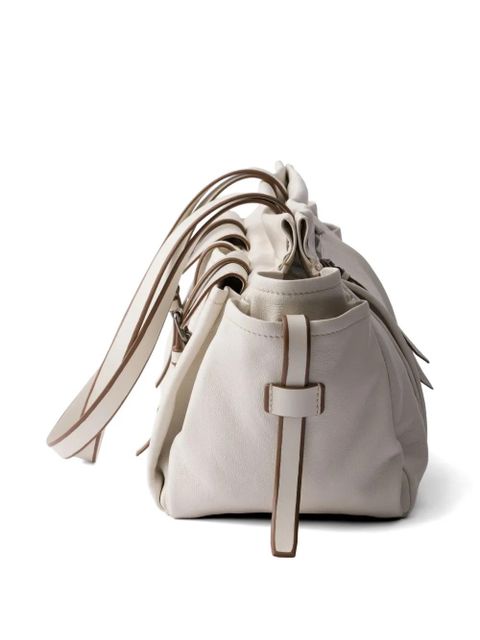 Prada Route large leather tote bag - Neutrals