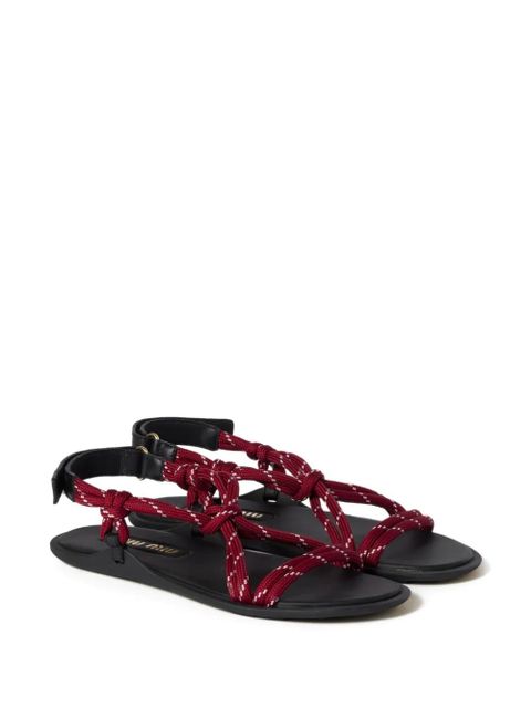 Miu Miu Rivière knotted-strap sandals - Red