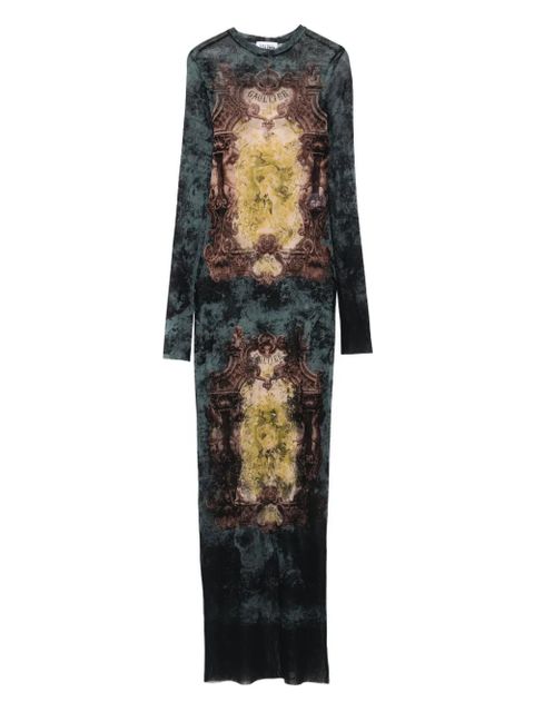 Jean Paul Gaultier baroque-print long-sleeved maxi dress - Black - zdjęcie produktu nr 1