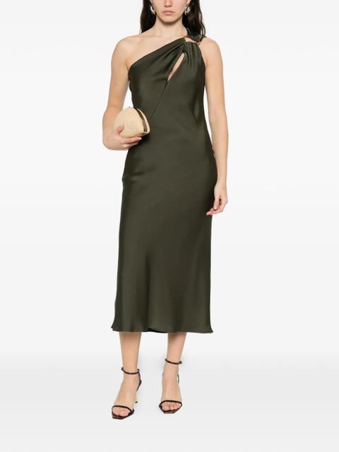 Max Mara ring one-shoulder maxi dress - Green - zdjęcie produktu nr 2