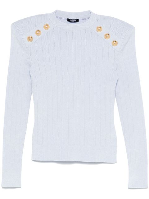 Balmain button-detailed sweater - Blue - zdjęcie produktu nr 1