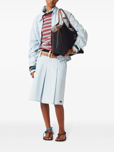 Miu Miu Chambray blouson jacket - Blue - zdjęcie produktu nr 2