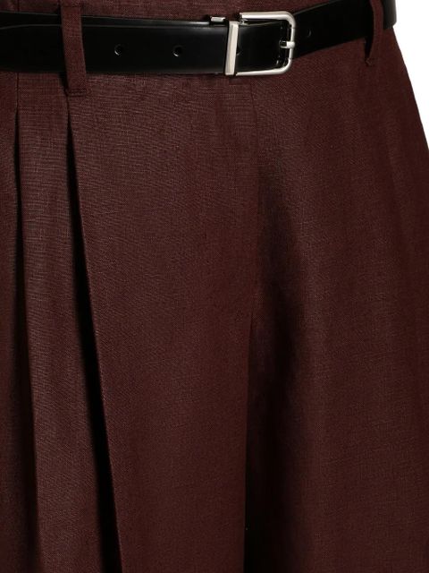 Dolce & Gabbana belted pleated trousers - Red