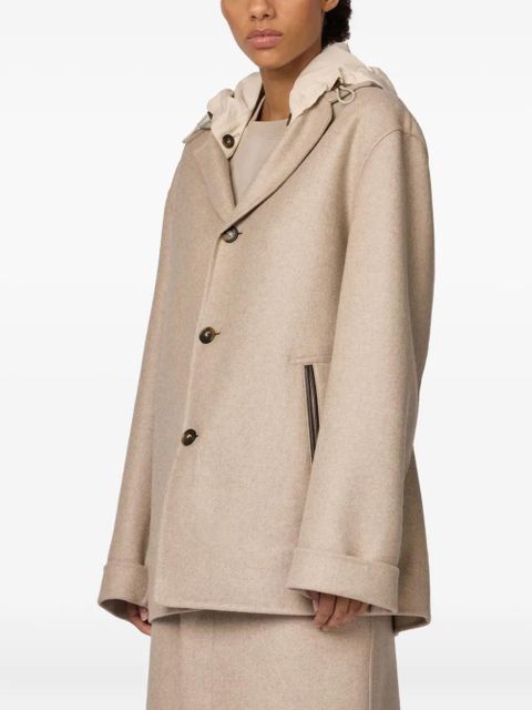 Tod's hooded trimmed jacket - Neutrals