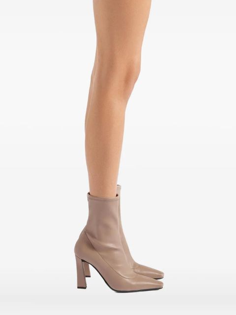 Giuseppe Zanotti Janiee Stretch square-toe ankle boots - Neutrals