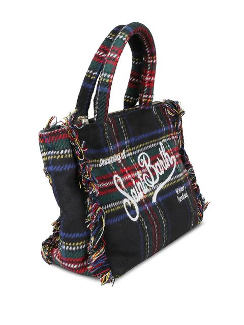 MC2 Saint Barth Colette tartan-pattern tote bag - Black - zdjęcie produktu nr 2