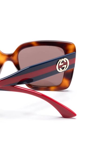 Gucci Eyewear oversize-frame sunglasses - Brown - zdjęcie produktu nr 2