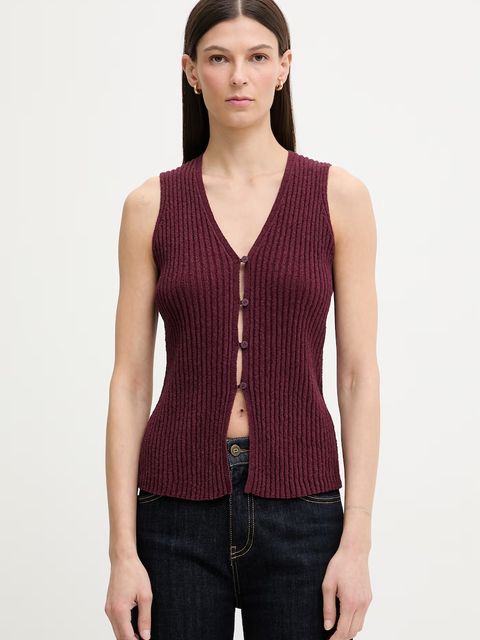 Marc O'Polo kamizelka damska z bawełną - zdjęcie produktu nr 2