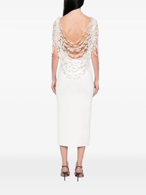 Cult Gaia Meri beaded midi dress - White