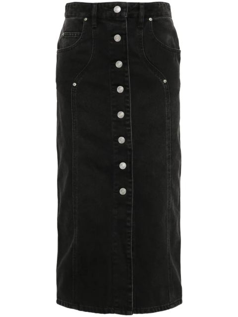 MARANT ÉTOILE Vandy denim midi skirt - Black - zdjęcie produktu nr 1