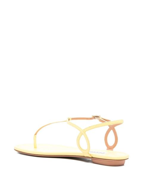 Aquazzura Almost Bare flat sandals - Yellow