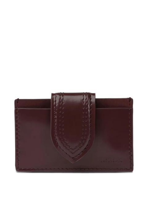 Jacquemus The Bambino stitched tab wallet - Brown