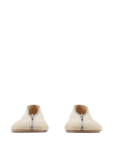 Burberry Sadler Zip leather ballerina shoes - Neutrals - zdjęcie produktu nr 2