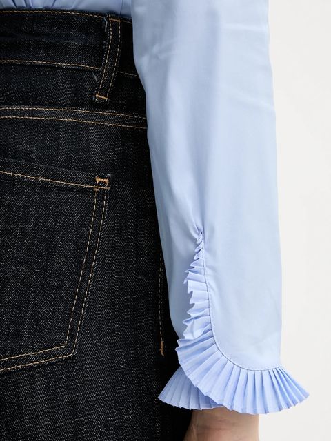 Mos Mosh koszula HASSIE damska kolor niebieski regular ze stójką 174320