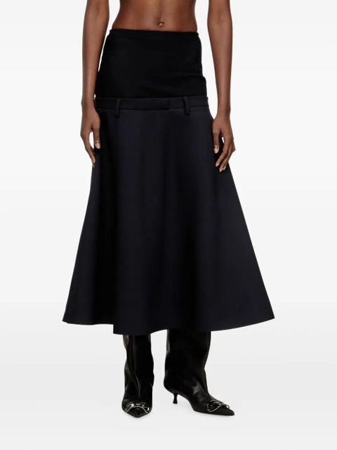 Diesel drop-waist flared skirt - Black - zdjęcie produktu nr 1