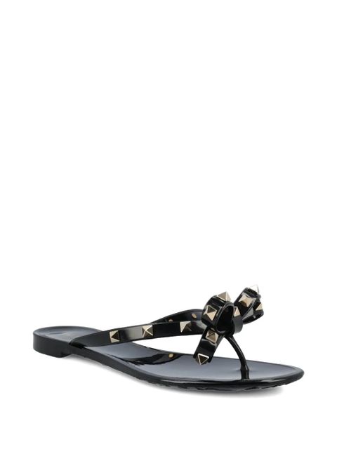 Valentino Garavani rockstud bow-detai sandals - Black