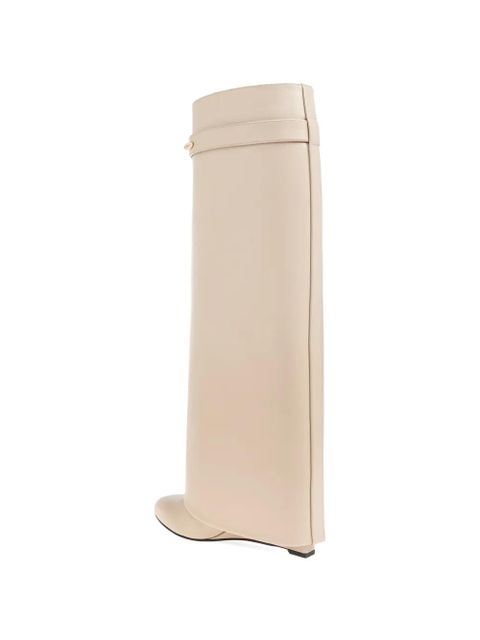 Givenchy shark lock leather boots - Neutrals