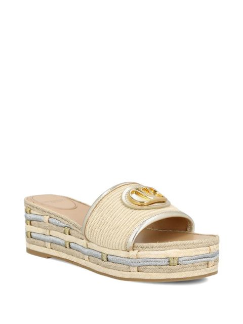 Valentino Garavani logo-plaque platform espadrilles - Neutrals - zdjęcie produktu nr 2