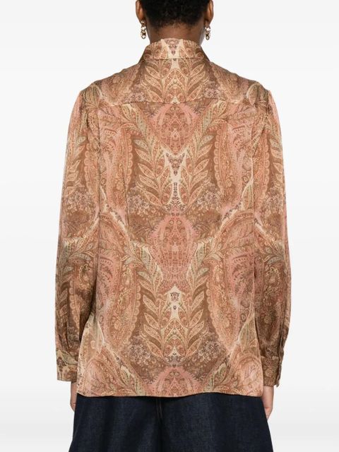ZIMMERMANN paisley-print collared shirt - Orange