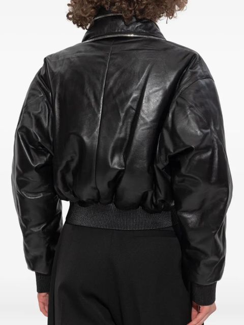 Givenchy double-zip leather bomber jacket - Black