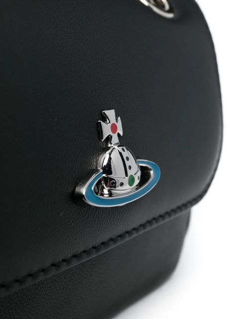 Vivienne Westwood logo shoulder bag - Black