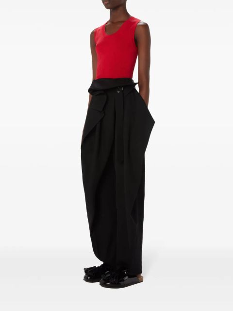 JW Anderson belted draped trousers - Black