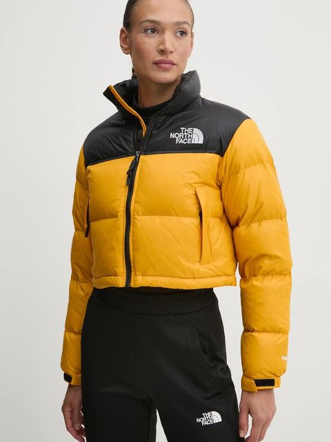The North Face kurtka puchowa Nuptse damska kolor żółty zimowa NF0A5GGEZU31