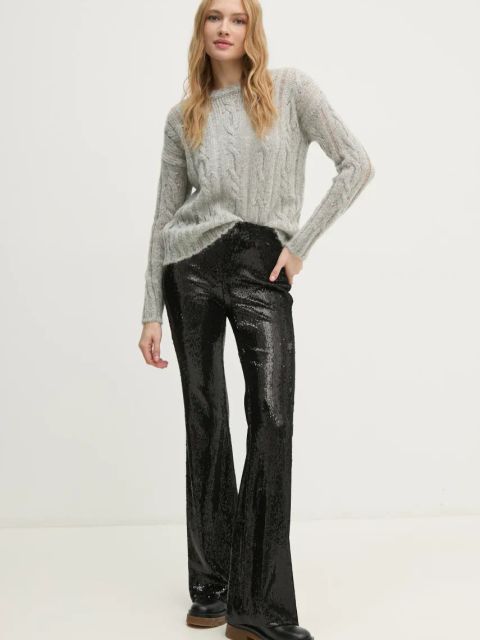 Sisley sweter z domieszką wełny damski kolor szary lekki 1342M105E