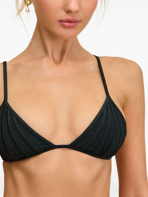 Cult Gaia Mina boned triangle bikini top - Black