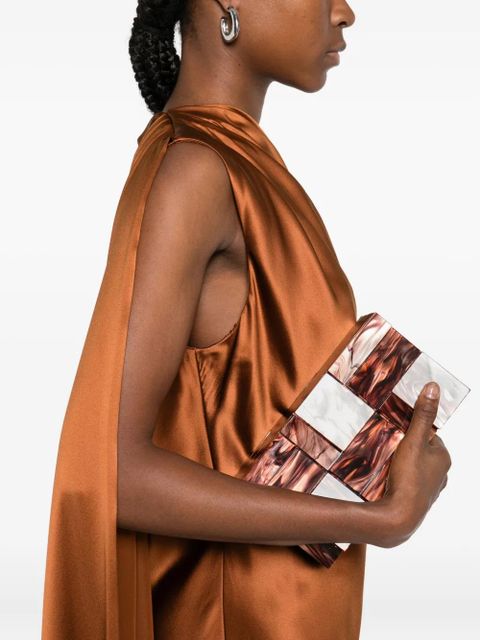 Max Mara draped silk midi dress - Brown