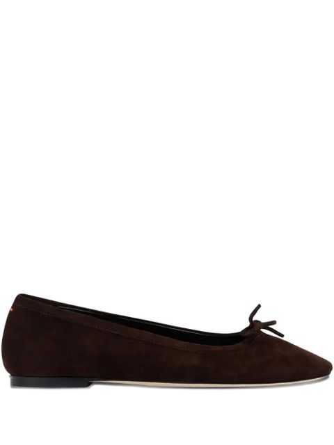 Aeyde bow suede ballet flats - Brown - zdjęcie produktu nr 1