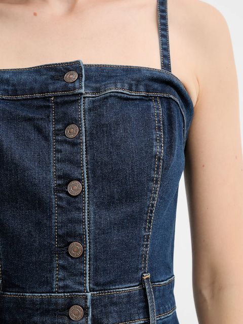 Levi's sukienka jeansowa kolor granatowy mini prosta 0002S