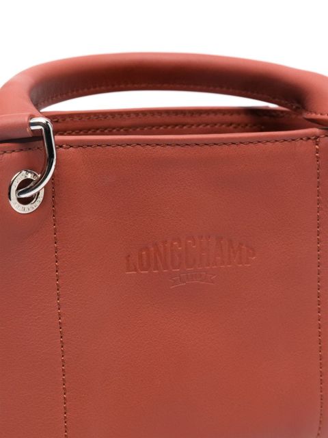 Longchamp mini 3D leather tote bag - Brown