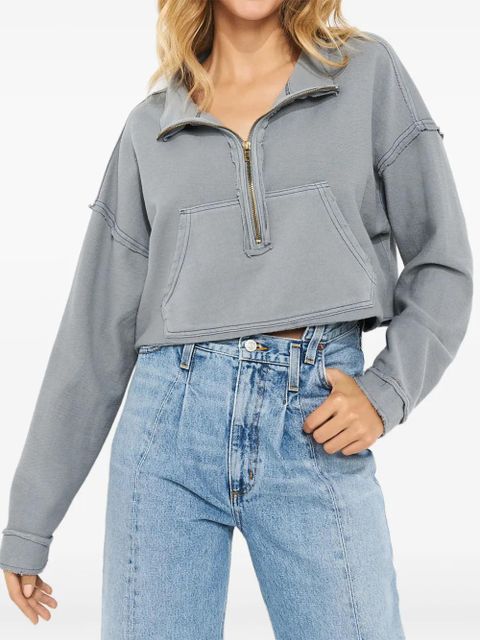 Free People half-zip cropped sweatshirt - Grey - zdjęcie produktu nr 1