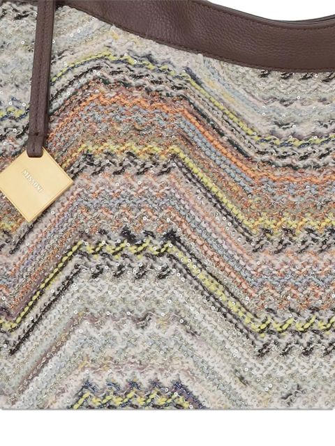 Missoni chevron shoulder bag - Neutrals