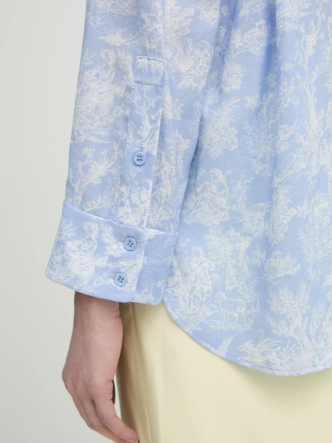 MUNTHE koszula FILIUS damska kolor niebieski relaxed z kołnierzykiem klasycznym 251102525120