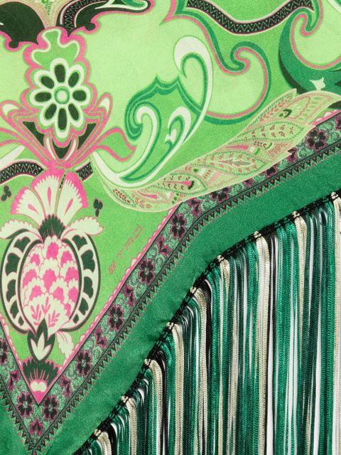 ETRO fringe scarf - Green - zdjęcie produktu nr 2