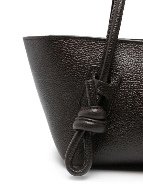 Hereu Fleca knotted leather shoulder bag - Brown