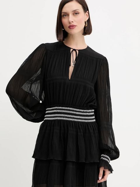 BOSS Orange sukienka kolor czarny mini rozkloszowana 50544042 - zdjęcie produktu nr 1