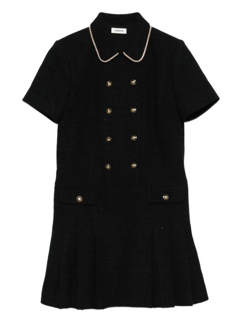 SANDRO button-embellished mini dress - Black - zdjęcie produktu nr 1