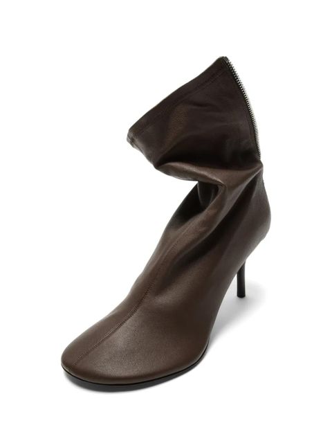 Acne Studios round-toe leather ankle boots - Brown