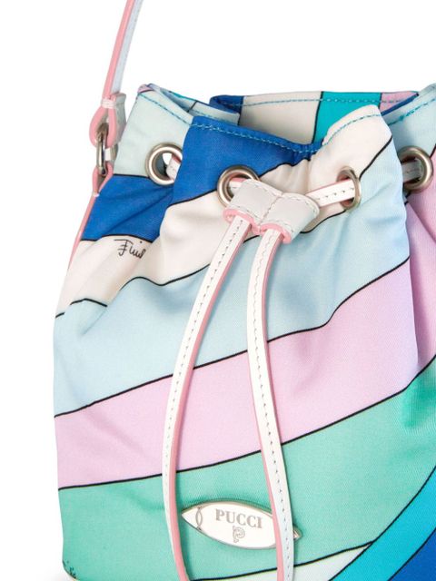 PUCCI Yummy striped bucket bag - Blue
