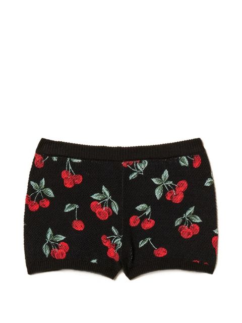 TWINSET cherry-pattern shorts - Black - zdjęcie produktu nr 1