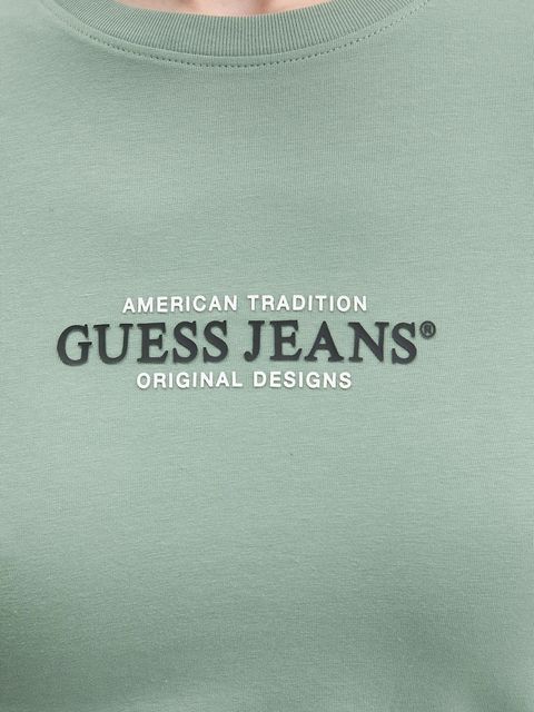 Guess Jeans t-shirt damski kolor turkusowy W4YI03 J1314