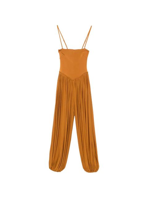 ZIMMERMANN Luna pleated-leg jumpsuit - Brown - zdjęcie produktu nr 1